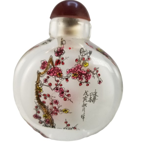 Antique Chinese Snuff Bottles Traditional Qing Dynasty Reverse Paint Glass Art. - Picture 2 of 16
